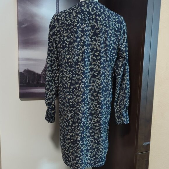 Lila Rose Navy and Cream Long Sleeve Dress - Picture 5 of 8